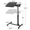 LEMY Folding Multi-Adjustable Rolling Laptop Desk - 360 Swivel - 180 Tiltable - Height Adjustable - Portable Notebook Stand w/Lockable Casters view 3