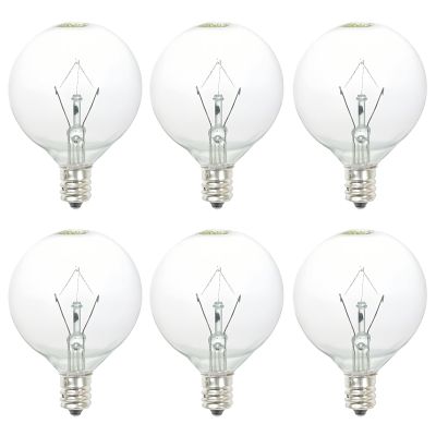 25 Watt Wax Warmer Bulbs for Large Size Scentsy & Candle Warmer, 6 Packs