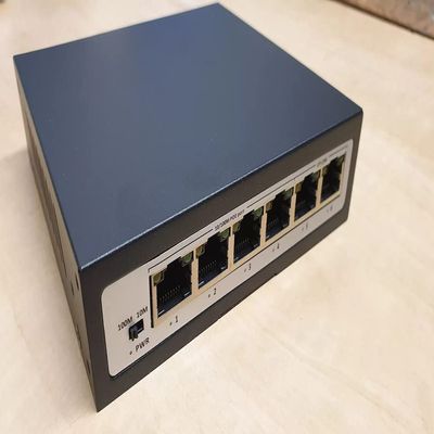 6 Port(4 POE Ports + 2 Uplink) 100Mbps Power Over Ethernet Switch - Designed for IP Cameras