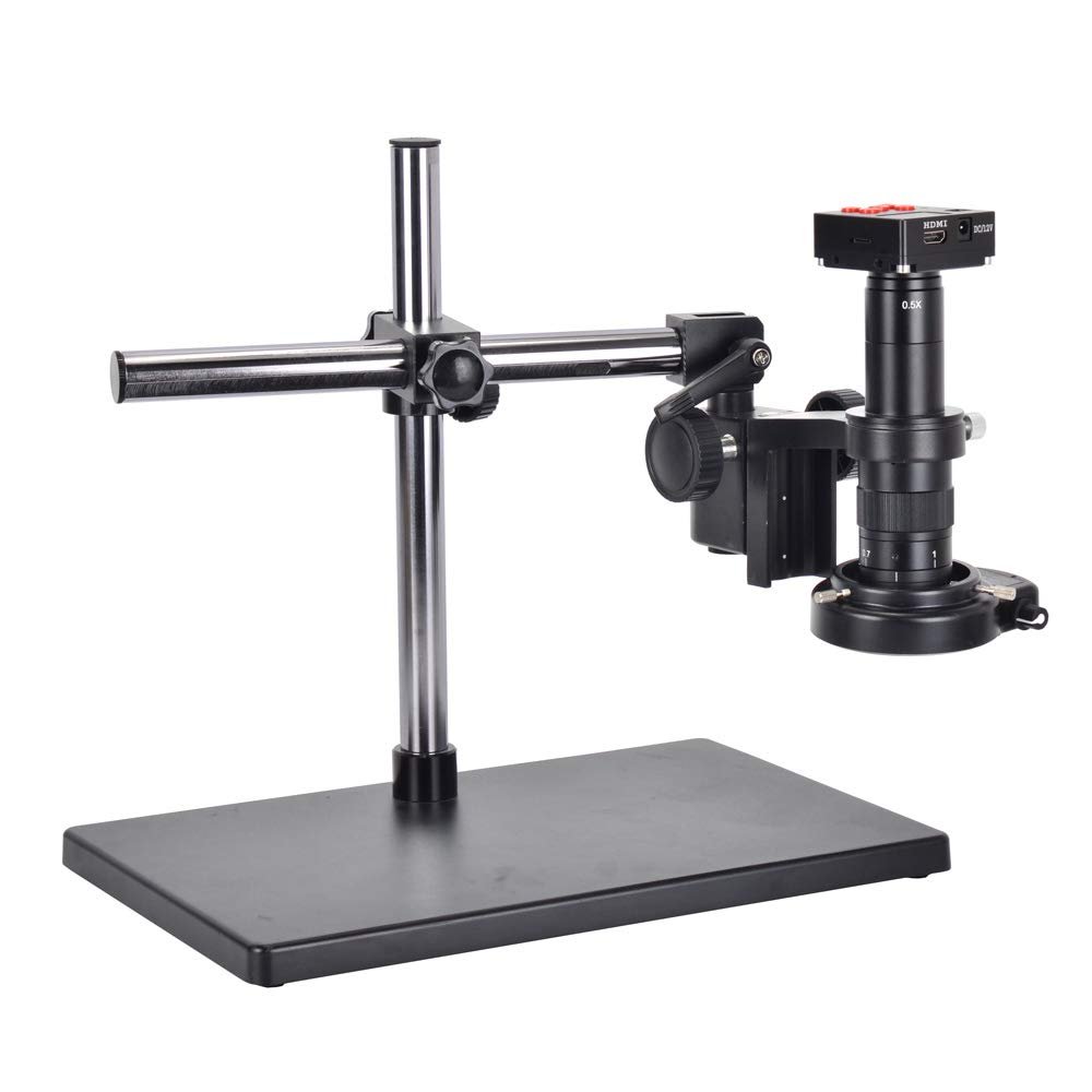 16MP HDMI HD USB Digital Industry Video Microscope Camera Set+Big Boom Stand Universal Bracket & 180X C-Mount Lens & 144 LED Light
