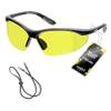 voltX 'Constructor' SAFETY READERS Full Lens Reading Safety Glasses (+1.0 Dioptre, Yellow) ANSI Z87.1+ & CE EN166F, Wraparound Style - Includes Safety Cord with headstop - UV400 anti fog coated lens view 2