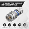 THE CIMPLE CO - BNC Compression Connector for RG6 Coaxial Cable - Male RG6 BNC Connectors for Security Cameras, CCTV, SDI, HD-SDI - Coax Cable Ends 10 Pack view 2