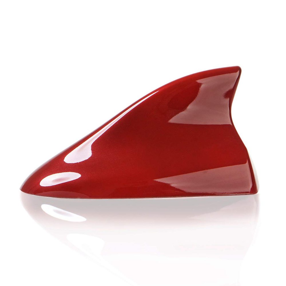Ramble- Luxurious Quality, Shark Fin Antenna Car Styling, Automobile Radio Antena, SUV Roof Aerials Covers, Works for Mitsubishi Outlander, ASX and Grandis (Advanced Style, Red)