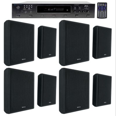 Technical Pro 6000w 6-Zone Home Theater Bluetooth Receiver+8 Slim Wall Speakers