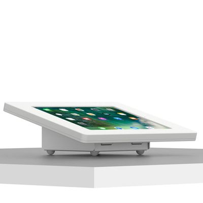 VidaMount White Home Button Covered Enclosure and Fixed Tilted 15 Desk/Surface Mount [Bundle] Compatible with iPad Pro 10.5" & Air 3rd Gen