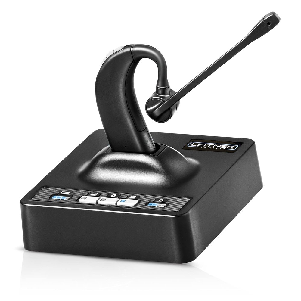 Leitner LH380 Wireless Office Headset with Mic Computer, Telephone, and Cell Phone Headset On-Ear