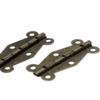 Aexit 10Pcs 2.6cmx5.1cm Clothes Hangers Bronze 90 Degree Folding Closet Cabinet Children's Clothes Hangers Door Hinge view 2