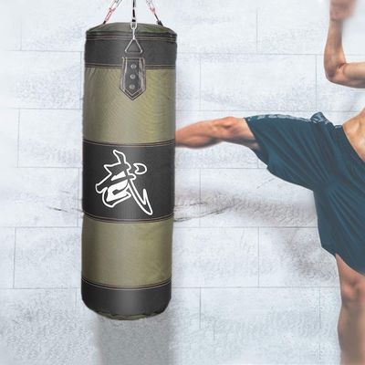 Fitness Sandbags, Empty Punching Bag Hanging Kick Sandbag for Workout Karate Training Boxing Fight Sandbag(80cm-Green)