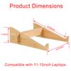 MTWhirldy Laptop Stand for Desk, Portable Computer Holder Stands Compatible with MacBook pro air, DELL, ASUS, HP Notebooks 11-15" Laptops Bamboo view 3