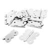Aexit 13 Pcs Clothes Hangers Silver Tone Metal 1.3" Long Floral Brim Butt Hinge for Children's Clothes Hangers Door Windoor view 1