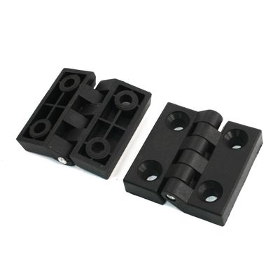 Aexit 2Pcs Replacing Clothes Hangers Foldable Plastic Flap Hinge Black for Home Children's Clothes Hangers Door 50x50mm