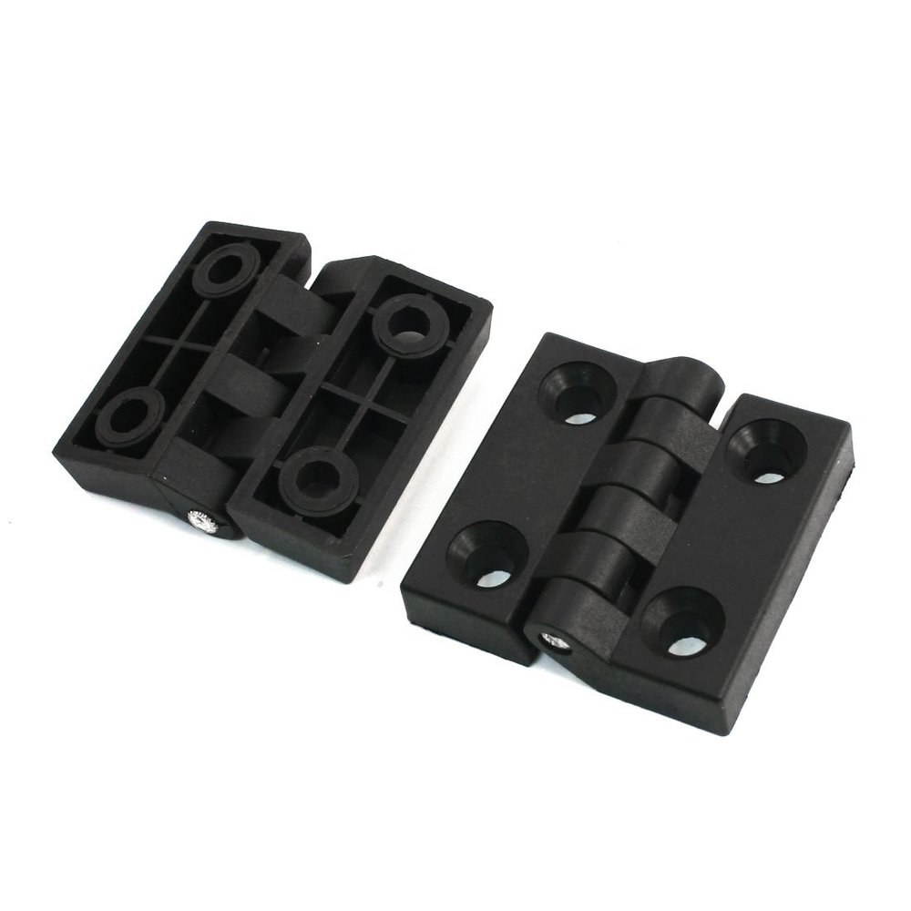 Aexit 2Pcs Replacing Clothes Hangers Foldable Plastic Flap Hinge Black for Home Children's Clothes Hangers Door 50x50mm