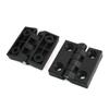 Aexit 2Pcs Replacing Clothes Hangers Foldable Plastic Flap Hinge Black for Home Children's Clothes Hangers Door 50x50mm view 1