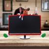 Messar Christmas Decoration Computer Monitor Border Cover, Display Protection Cover Case Santa Claus Snowman Elk Elastic Laptop Computer Screen Cover for Home Office School Decor (Elk) view 3