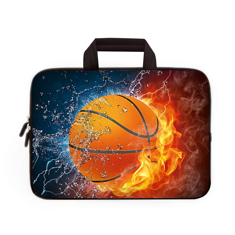 11" 11.6" 12" 12.1" 12.5 Inch Laptop Carrying Bag Case Notebook Ultrabook Bag Tablet Cover Neoprene Sleeve Briefcase Bag Compatible with Samsung Google Acer HP DELL Lenovo Asus(Fire Football)