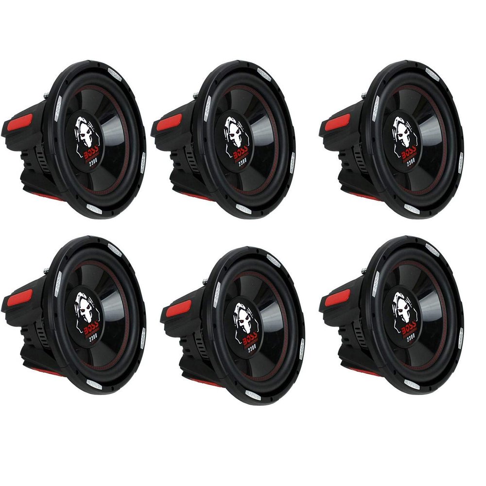 BOSS Audio Systems Phantom 12 inch 2300 Watt Max Power Car Audio Subwoofer w/DVC Power (6 Pack)