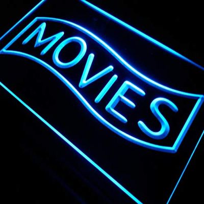 ADVPRO Movies Home Theater Night Lure LED Neon Sign Blue 24 x 16 Inches st4s64-j293-b