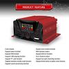 XYC UTV,ATV, Anti-Theft Bluetooth Motor Remote 3" Motorcycle Waterproof Bluetooth Wireless Speaker 7/8-1 in. Handlebar Mount MP3 Music Player Sound Audio Stereo Amplifier (Red) view 2