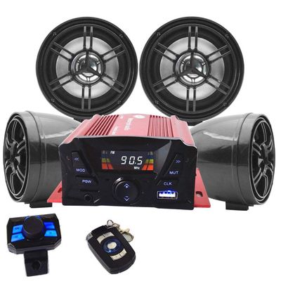 XYC UTV,ATV, Anti-Theft Bluetooth Motor Remote 3.34" Motorcycle Bluetooth Wireless Speaker MP3 Music Player Sound Audio Stereo Amplifier (Black)