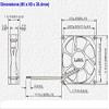 Fonsan Delta 80x80x25mm Medium Speed 12 Volt DC Fan-DFB0812M view 4