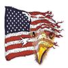 3 pcs American Bald Eagle Flag, 2 inches, Hard Hat Sticker Patriotic Worker Decal, Helmet Label, Laptop, Phone view 1