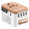 International Plug Adapter, Unidapt Travel Adapter Worldwide - All in one Universal Charger USB Travel Power Adaptor with 5 USB for EU AU UK USA - 160 Countries (Rose Gold) view 1