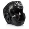 Fairtex HG13L Muay Thai Headgear, Protective Sparring Guard Enhanced Vision view 2