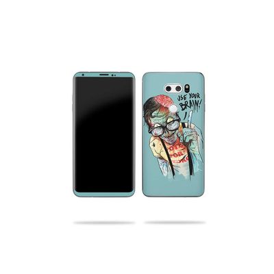 MightySkins Skin Compatible with LG V30 - Use Your Brain | Protective, Durable, and Unique Vinyl Decal wrap Cover | Easy to Apply, Remove, and Change Styles | Made in The USA