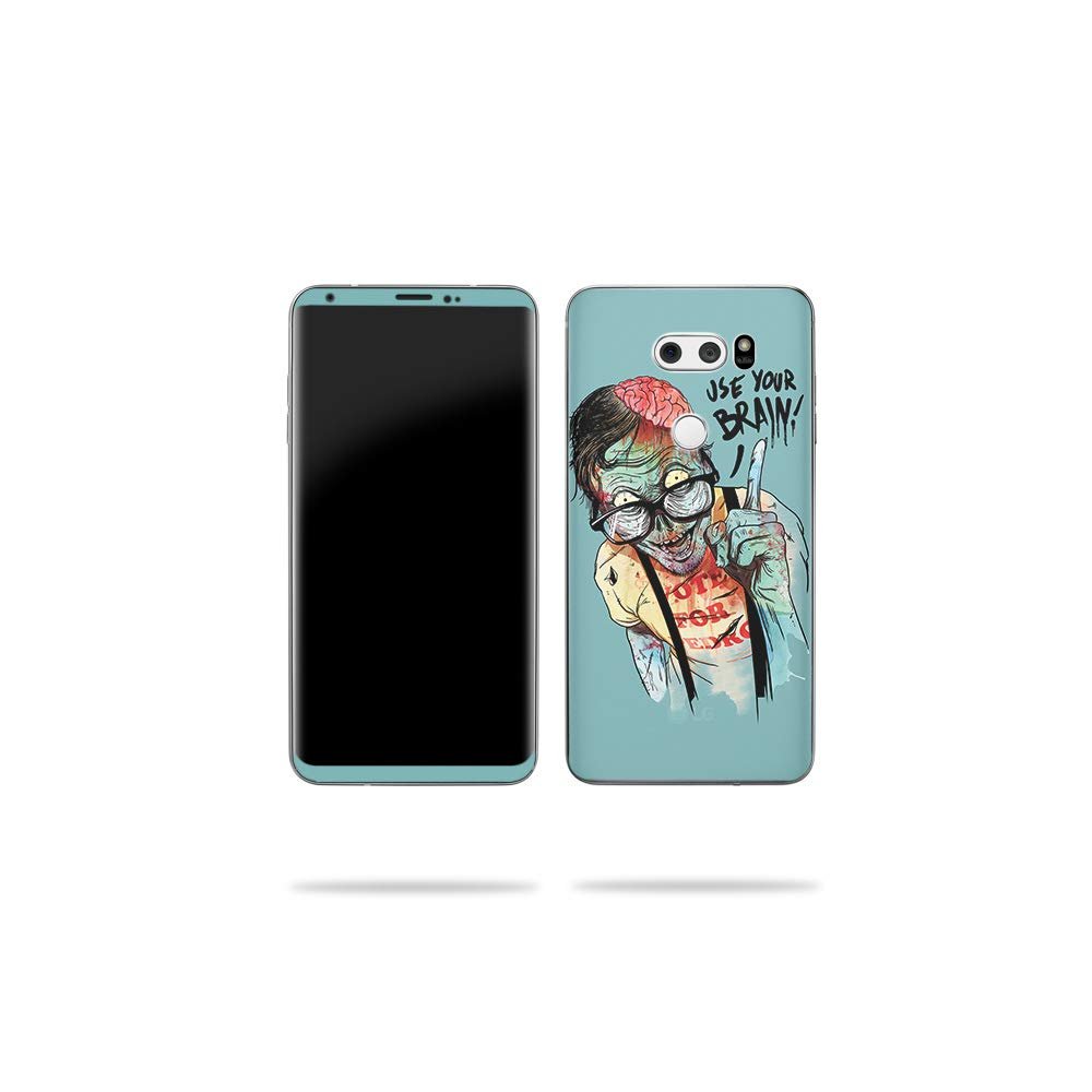 MightySkins Skin Compatible with LG V30 - Use Your Brain | Protective, Durable, and Unique Vinyl Decal wrap Cover | Easy to Apply, Remove, and Change Styles | Made in The USA