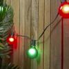 Northlight Satin G50 Globe Christmas String Lights - Green and Red - 13.75' Green Wire - 15ct view 2