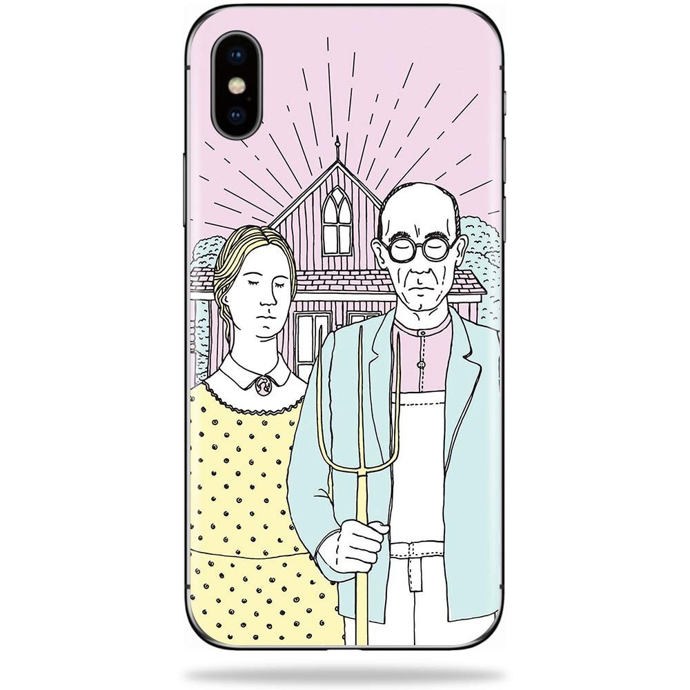 MightySkins Skin Compatible with Apple iPhone Xs Max - American Gothic Pop | Protective, Durable, and Unique Vinyl Decal wrap Cover | Easy to Apply, Remove, and Change Styles | Made in The USA