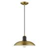 Livex Lighting 41193-07 Metal Shade - 12.5" One Light Mini Pendant, Bronze Finish with Bronze Metal Shade view 2