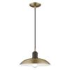 Livex Lighting 41193-07 Metal Shade - 12.5" One Light Mini Pendant, Bronze Finish with Bronze Metal Shade view 4