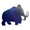 Mastodon Wooly Mammoth Silhoutte - Vinyl Decal Sticker - 4.75" x 3.75" - Galaxy view 1
