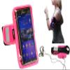 Navitech Pink Running/Jogging/Cycling Water Resistant Sports Armband Suitable Compatible with The Sony Zperia XA2 view 1