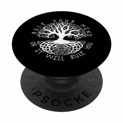 Celtic Tree of Life Yoga Rule Your Mind or It Will Rule You PopSockets Adhesive PopGrip