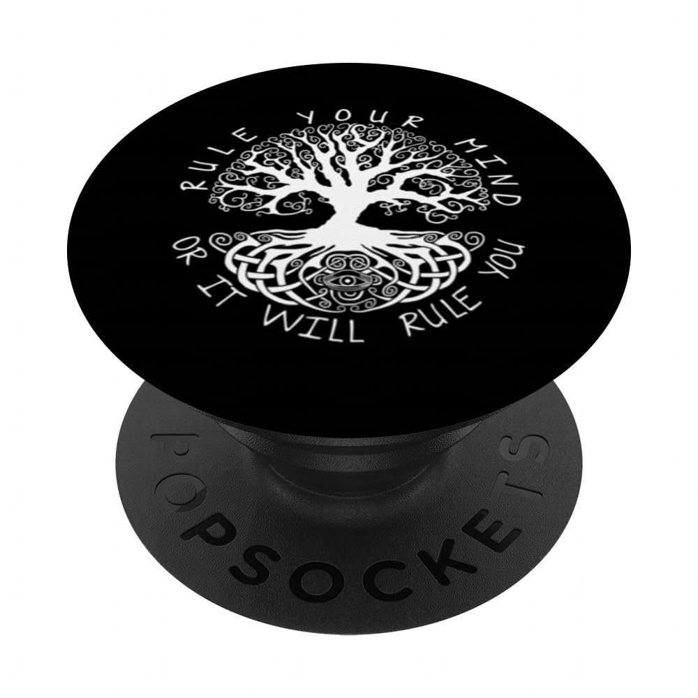 Celtic Tree of Life Yoga Rule Your Mind or It Will Rule You PopSockets Adhesive PopGrip