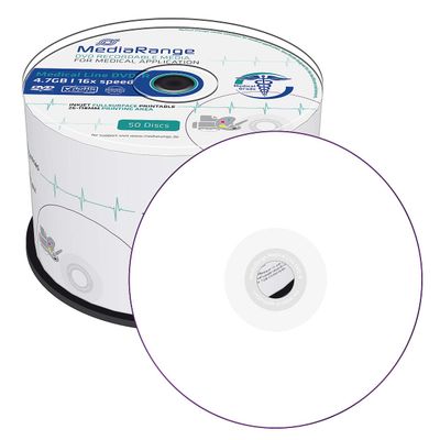 MediaRange Medical Line DVD-R 4.7GB 16x Full Surface Printable 50 Spindle