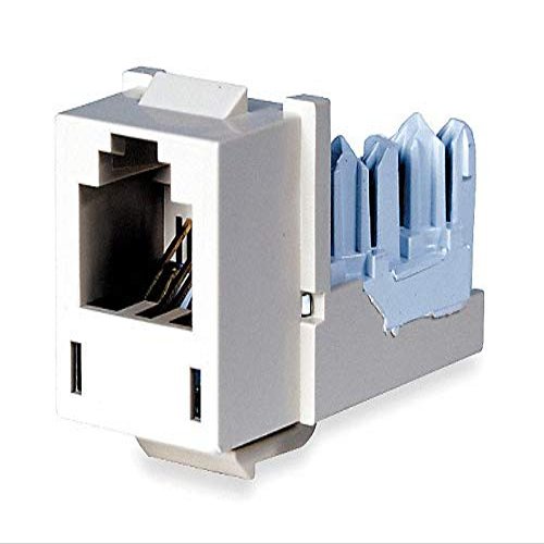 Hubbell Premise Wiring Modular Jack, Telco Ivory, Plastic, Series: Standard, Cable Type: Voice