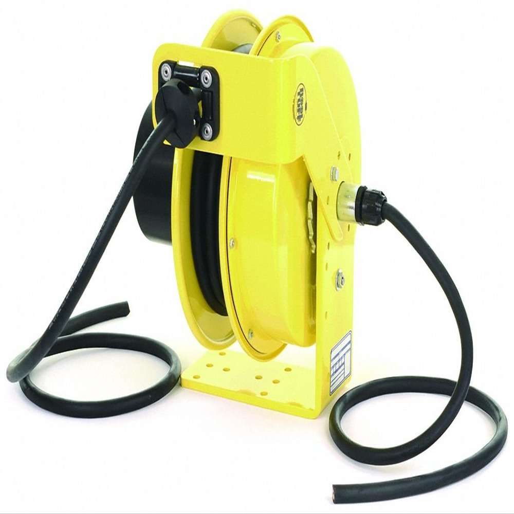 KH Industries 600VAC Heavy Industrial Retractable Cord Reel; Number of Outlets: 0, Cord Included: Yes