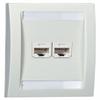 PANDUIT Electric Ivory Wall Plate, Plastic, Number of Gangs: 1, Cable Type: Single Gang view 1