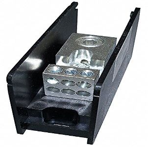 MERSEN Power Distribution Block, 310 Max. Amps, Number of Poles: 1