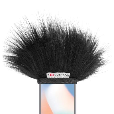 Gutmann Fur Microphone Windshield Windscreen for Apple iPhone 11, 11 Pro, 11 Pro Max Premium Edition Black with Inner Lining