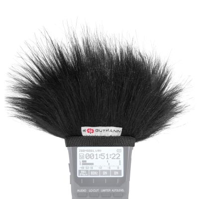 Gutmann Fur Microphone Windshield Windscreen for Zoom H1 / H1n Premium Edition Black with Inner Lining