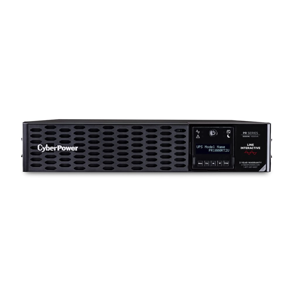 CyberPower PR1000RT2UN Smart App Sinewave UPS System, 1000VA/1000W, 8 Outlets, 2U Rack/Tower, AVR, RMCARD205 Pre-Installed