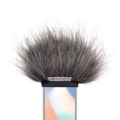 Gutmann Fur Microphone Windshield Windscreen for Samsung Galaxy S9 / Premium Edition Grey with Inner Lining