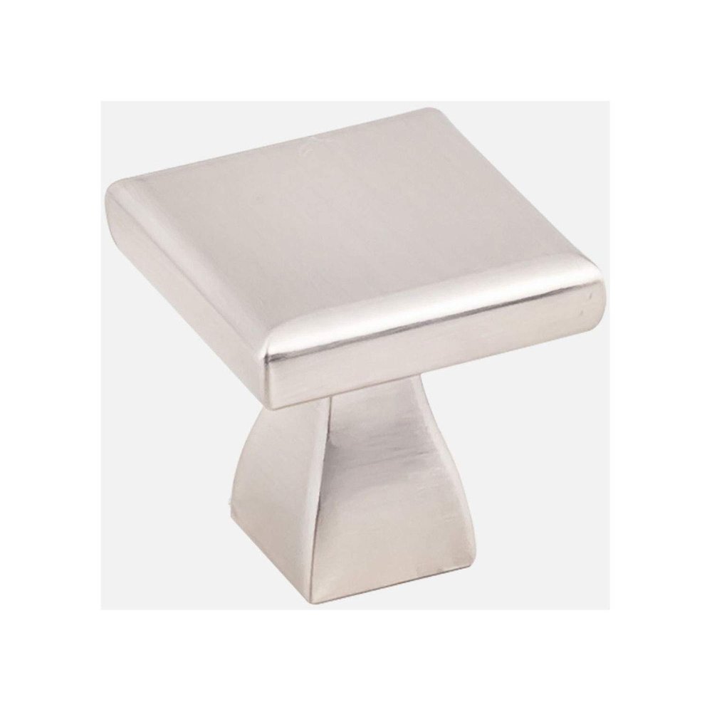 KasaWare K313SN-10 Flared Foot Square Knob, Satin Nickel - 10 Pack