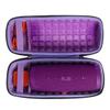 co2CREA Hard Travel Case for Replacement for JBL Charge 4 / Replacement for JBL Charge 5 Waterproof Bluetooth Speaker (Outside Black and Inside Purple) view 1
