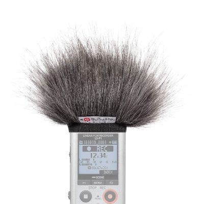 Gutmann Fur Microphone Windshield Windscreen for Olympus LS-P1 / LS-P2 / LS-P4 Premium Edition Grey with Inner Lining