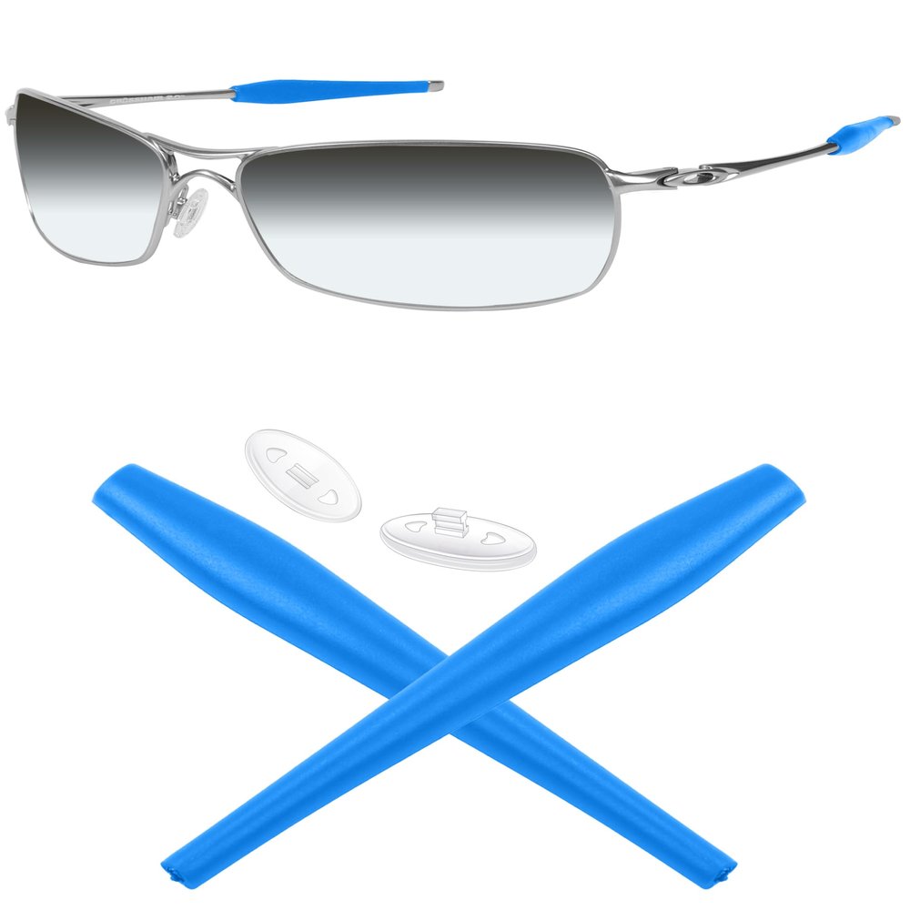 Mryok Replacement Earsocks Nosepiece for Oakley Crosshair 2.0 OO4044 Sunglass - Sky Blue